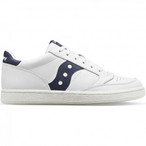 Saucony Jazz Court PU Sneaker Damen Weiß Navy | WIEN IZED