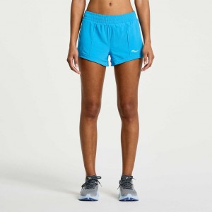 Saucony Outpace 3" Kurze Hose Damen Blau | ÖSTERREICH JUSN