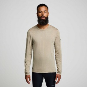 Saucony Peregrine Merino Long Sleeve T-Shirt Herren Olivgrün | ÖSTERREICH ZWFO