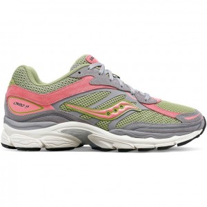 Saucony ProGrid Omni 9 Premium Sneaker Damen Grau Grün Rosa | WIEN RHIS