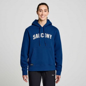 Saucony Recovery Hoodie Damen Indigo | WIEN FDQV