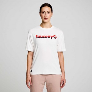 Saucony Recovery Kurzes Sleeve T-Shirt Damen Weiß | WIEN QVIK