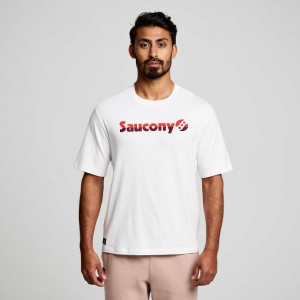 Saucony Recovery Kurzes Sleeve T-Shirt Herren Weiß | WIEN NOUJ