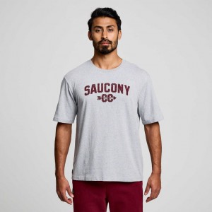 Saucony Recovery Kurzes Sleeve T-Shirt Herren Hellgrau | ÖSTERREICH OINP