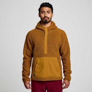 Saucony Recovery Sherpa Pullover Hoodie Herren Braun | WIEN QNIV