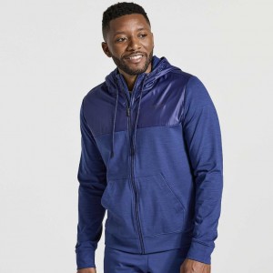 Saucony Solstice Zip Hoodie Herren Navy | WIEN BVIQ