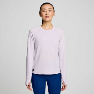 Saucony Triumph 3D Crew Sweatshirt Damen Lila | WIEN PBMZ