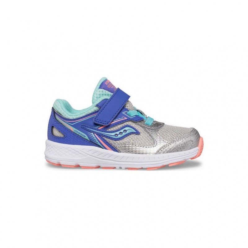 Saucony Cohesion 14 A/C Jr. Sneaker Kleine Kinder Blau Silber | ÖSTERREICH FPAQ