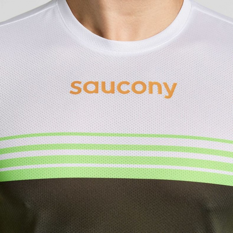 Saucony Elite Long Sleeve T-Shirt Herren Weiß Schwarz | ÖSTERREICH QYHL