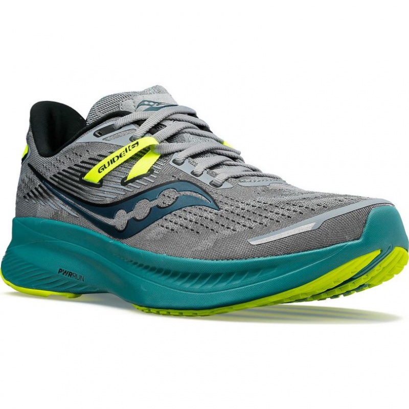 Saucony Guide 16 Laufschuhe Herren Grau Türkis | ÖSTERREICH YZHI