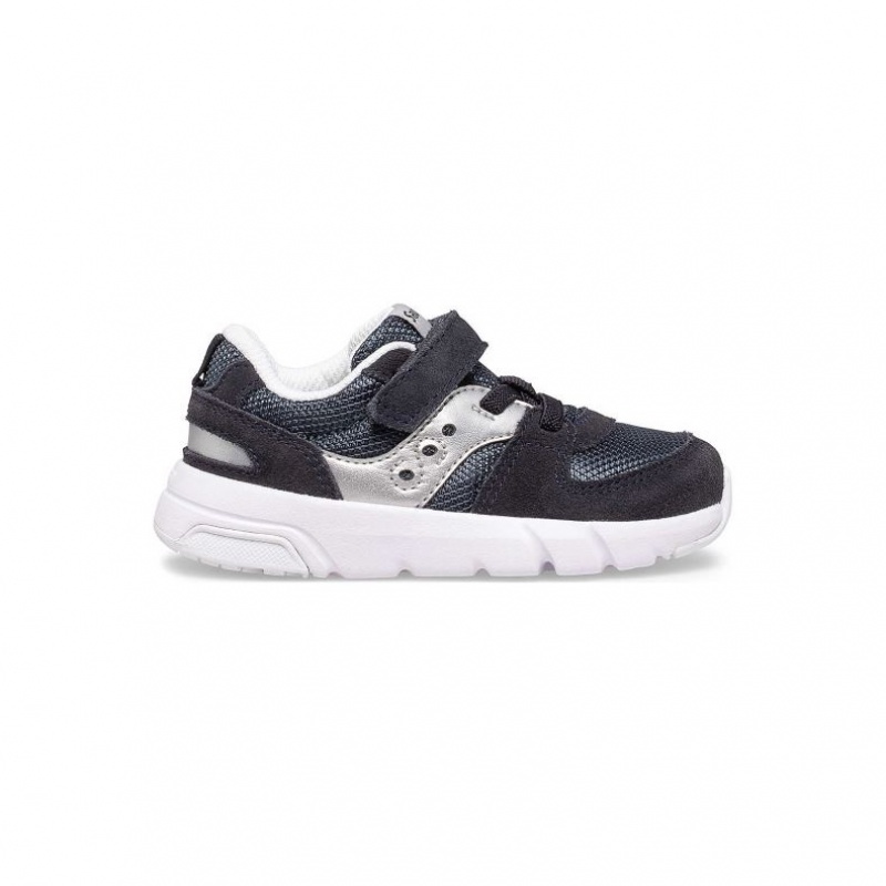 Saucony Jazz Lite 2.0 Sneaker Kleine Kinder Schwarz Silber | WIEN QYNV