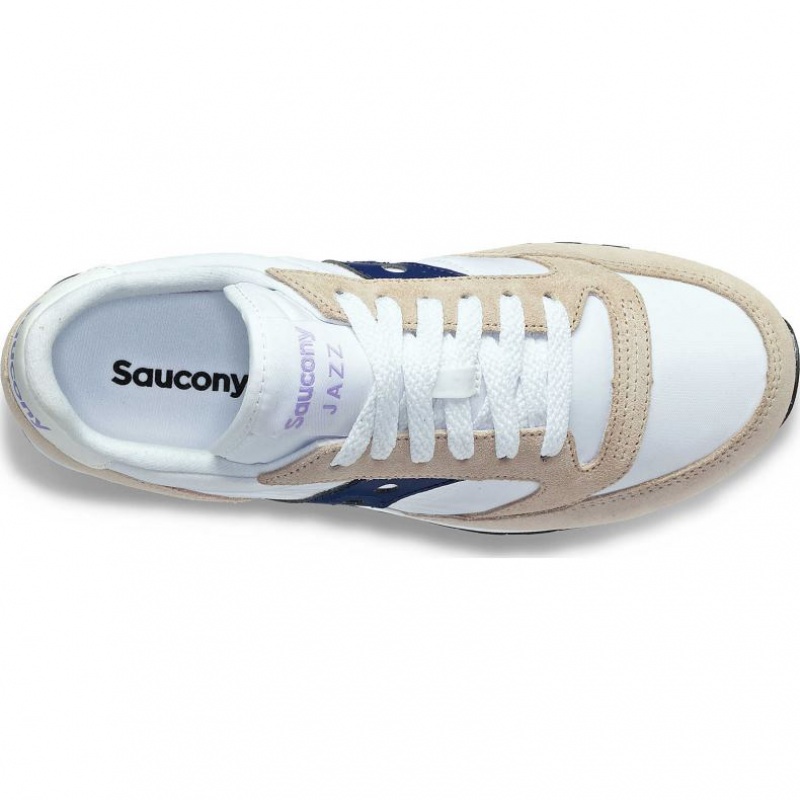 Saucony Jazz Original Sneaker Damen Weiß Beige Navy | ÖSTERREICH DRUP