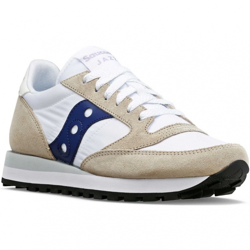 Saucony Jazz Original Sneaker Damen Weiß Beige Navy | ÖSTERREICH DRUP