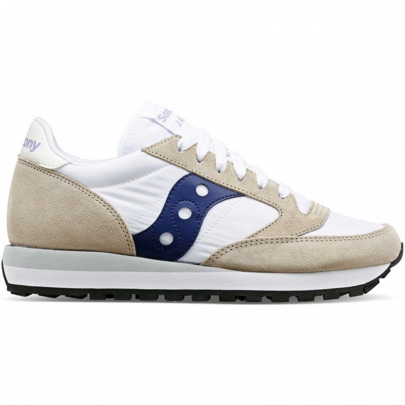 Saucony Jazz Original Sneaker Damen Weiß Beige Navy | ÖSTERREICH DRUP