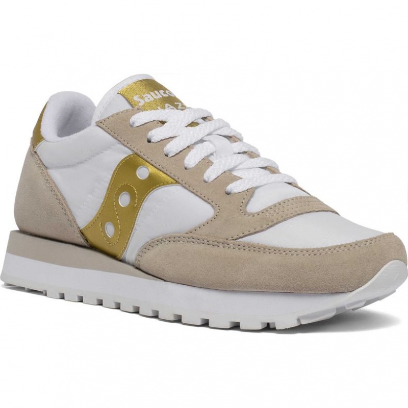 Saucony Jazz Original Sneaker Damen Weiß Beige Gold | WIEN SMJY