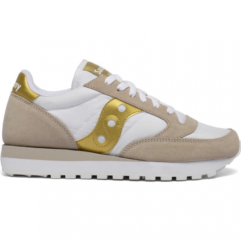 Saucony Jazz Original Sneaker Damen Weiß Beige Gold | WIEN SMJY