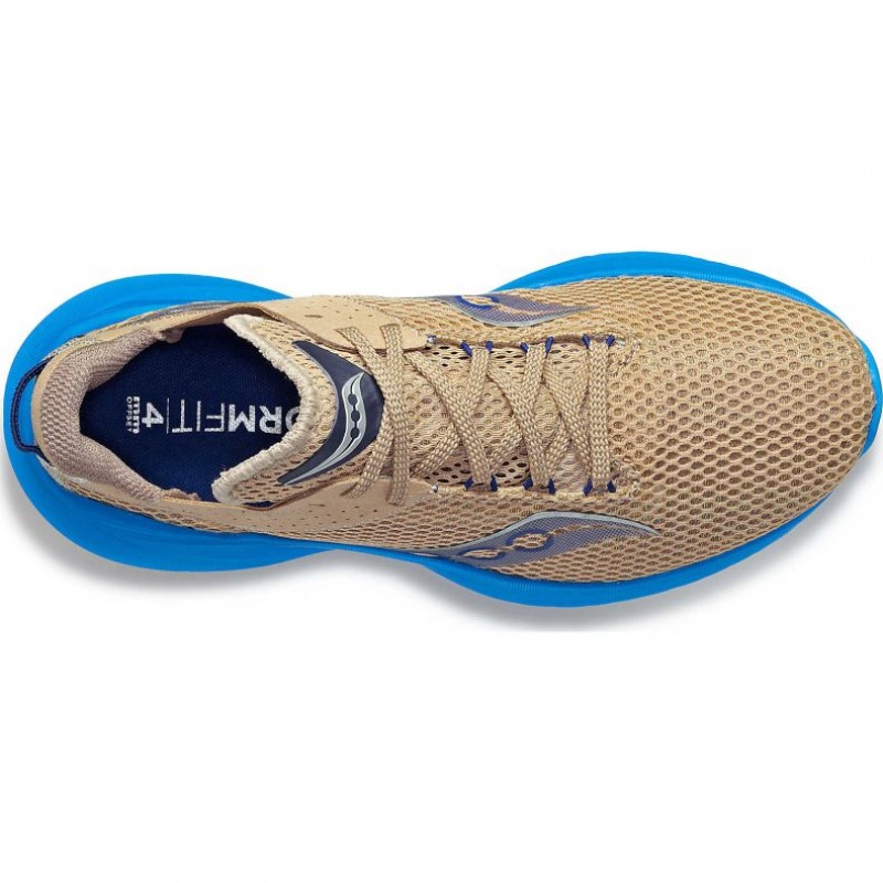 Saucony Kinvara 14 Laufschuhe Damen Beige Blau | WIEN TQLI