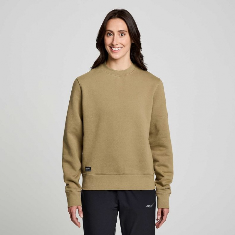 Saucony Recovery Crew Sweatshirt Damen Olivgrün | ÖSTERREICH HPDC