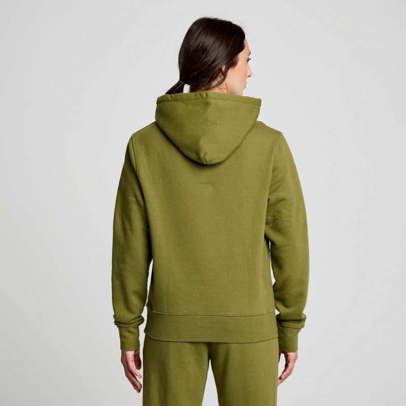 Saucony Recovery Hoodie Damen Olivgrün | ÖSTERREICH XPAU